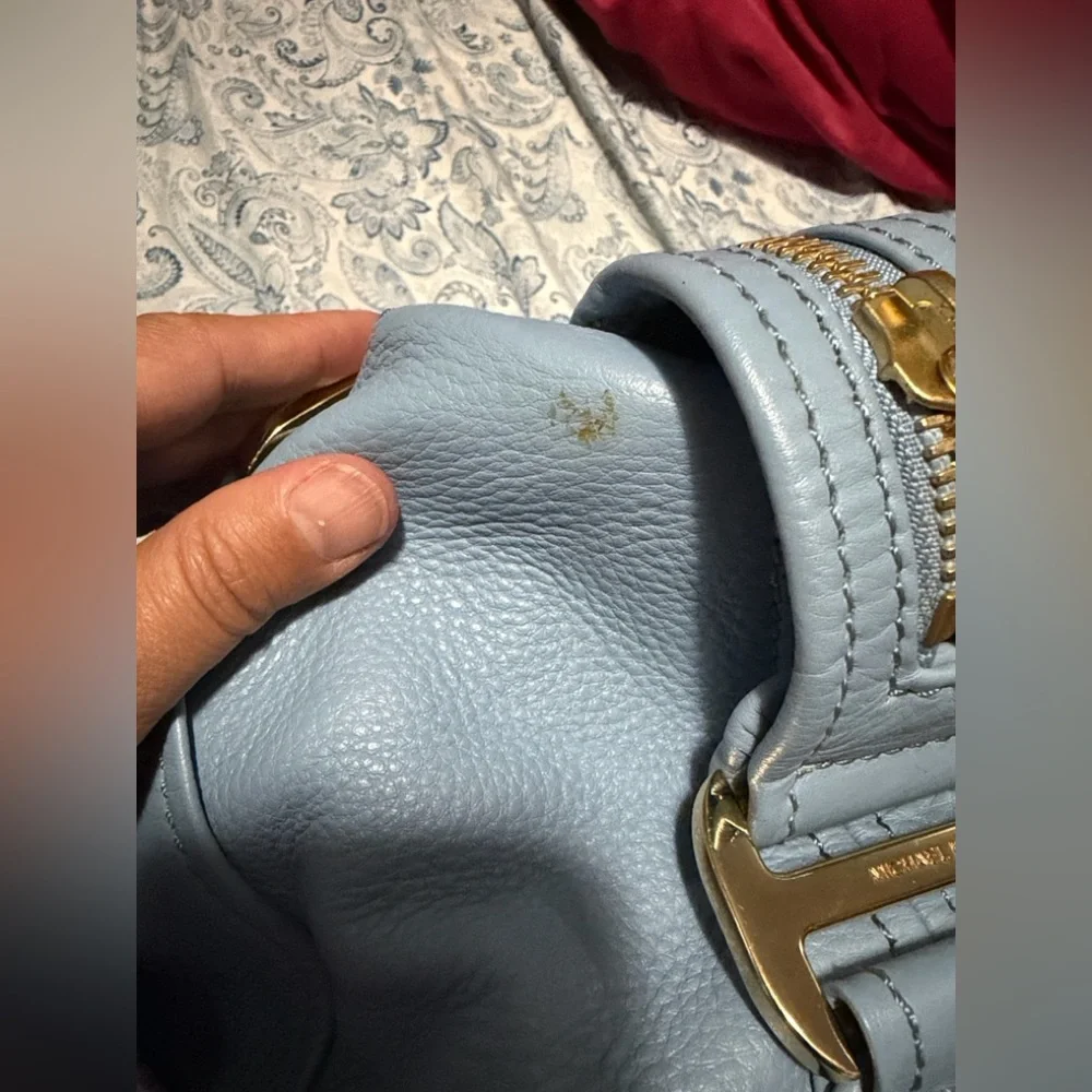 Michael Kors Light Blue Leather Shoulder Bag - Picture 11 of 11